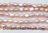 FWP498 14 inches 8mm - 9mm baroque lavender freshwater pearl strands