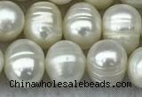 FWP70 15 inches 7mm - 8mm potato white freshwater pearl strands