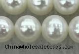FWP77 15 inches 7mm - 8mm potato white freshwater pearl strands