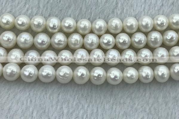 FWP86 15 inches 8mm - 9mm potato white freshwater pearl strands