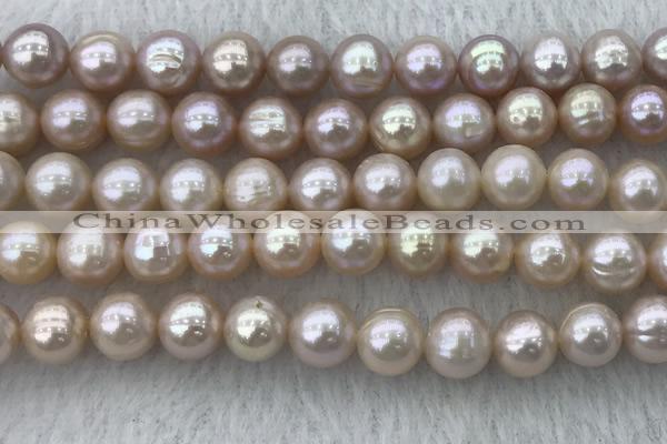 FWP88 15 inches 8mm - 9mm potato purple freshwater pearl strands