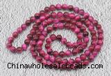 GMN101 Hand-knotted 6mm red tiger eye 108 beads mala necklaces