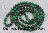 GMN102 Hand-knotted 6mm green tiger eye 108 beads mala necklaces