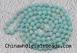 GMN103 Hand-knotted 6mm amazonite 108 beads mala necklaces
