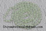 GMN104 Hand-knotted 6mm prehnite 108 beads mala necklaces