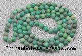 GMN105 Hand-knotted 6mm grass agate 108 beads mala necklaces