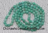 GMN106 Hand-knotted 6mm peafowl agate 108 beads mala necklaces