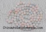 GMN118 Hand-knotted 6mm morganite 108 beads mala necklaces