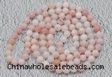 GMN119 Hand-knotted 6mm pink opal 108 beads mala necklaces