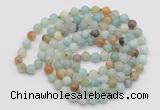 GMN124 Hand-knotted 6mm amazonite 108 beads mala necklaces