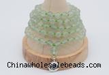 GMN1243 Hand-knotted 8mm, 10mm prehnite 108 beads mala necklaces with charm