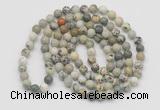 GMN127 Hand-knotted 6mm artistic jasper 108 beads mala necklaces