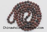 GMN139 Hand-knotted 6mm mahogany obsidian 108 beads mala necklaces