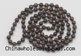 GMN140 Hand-knotted 6mm bronzite 108 beads mala necklaces
