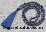 GMN238 Hand-knotted 6mm sodalite 108 beads mala necklaces with tassel