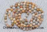 GMN401 Hand-knotted 8mm, 10mm yellow crazy lace agate 108 beads mala necklaces