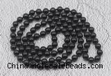 GMN405 Hand-knotted 8mm, 10mm black onyx 108 beads mala necklaces