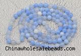 GMN411 Hand-knotted 8mm, 10mm banded agate 108 beads mala necklaces