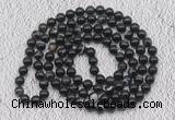 GMN420 Hand-knotted 8mm, 10mm black banded agate 108 beads mala necklaces