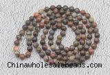 GMN422 Hand-knotted 8mm, 10mm ocean agate 108 beads mala necklaces