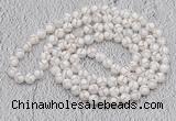 GMN431 Hand-knotted 8mm, 10mm faceted tibetan agate 108 beads mala necklaces