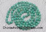 GMN440 Hand-knotted 8mm, 10mm peafowl agate 108 beads mala necklaces