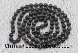 GMN461 Hand-knotted 8mm, 10mm golden obsidian 108 beads mala necklaces
