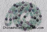 GMN480 Hand-knotted 8mm, 10mm fluorite 108 beads mala necklaces