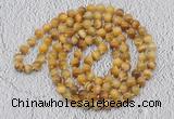 GMN490 Hand-knotted 8mm, 10mm golden tiger eye 108 beads mala necklaces