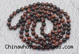 GMN494 Hand-knotted 8mm, 10mm red tiger eye 108 beads mala necklaces