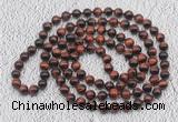 GMN495 Hand-knotted 8mm, 10mm red tiger eye 108 beads mala necklaces