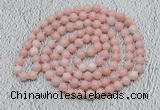 GMN511 Hand-knotted 8mm, 10mm Chinese pink opal 108 beads mala necklaces