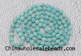 GMN518 Hand-knotted 8mm, 10mm amazonite 108 beads mala necklaces