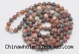 GMN523 Hand-knotted 8mm, 10mm brecciated jasper 108 beads mala necklaces