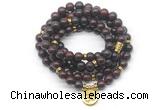 GMN7012 8mm brecciated jasper 108 mala beads wrap bracelet necklace
