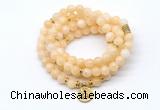 GMN7027 8mm honey jade 108 mala beads wrap bracelet necklace