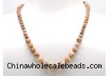 GMN7303 picture jasper graduated beaded necklace & bracelet set