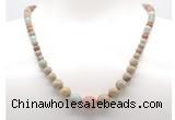 GMN7308 serpentine jasper graduated beaded necklace & bracelet set