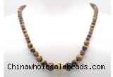 GMN7331 yellow tiger eye graduated beaded necklace & bracelet set