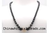 GMN7334 golden obsidian graduated beaded necklace & bracelet set