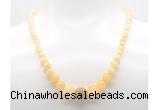 GMN7341 honey jade graduated beaded necklace & bracelet set