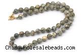 GMN7714 18 - 36 inches 8mm, 10mm round rhyolite beaded necklaces