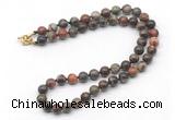 GMN7754 18 - 36 inches 8mm, 10mm round ocean agate beaded necklaces