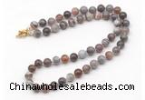 GMN7755 18 - 36 inches 8mm, 10mm round Botswana agate beaded necklaces