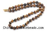 GMN7837 18 - 36 inches 8mm, 10mm round grade A yellow tiger eye beaded necklaces