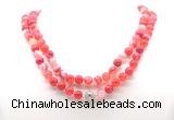 GMN8006 18 - 36 inches 8mm, 10mm red banded agate 54, 108 beads mala necklaces