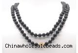 GMN8012 18 - 36 inches 8mm, 10mm black onyx 54, 108 beads mala necklaces