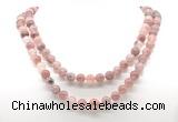 GMN8023 18 - 36 inches 8mm, 10mm strawberry quartz 54, 108 beads mala necklaces