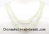 GMN8025 18 - 36 inches 8mm, 10mm prehnite 54, 108 beads mala necklaces