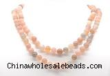 GMN8028 18 - 36 inches 8mm, 10mm moonstone 54, 108 beads mala necklaces